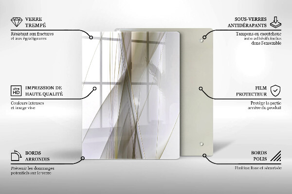 Tábua de corte com estampa de estrutura abstrata