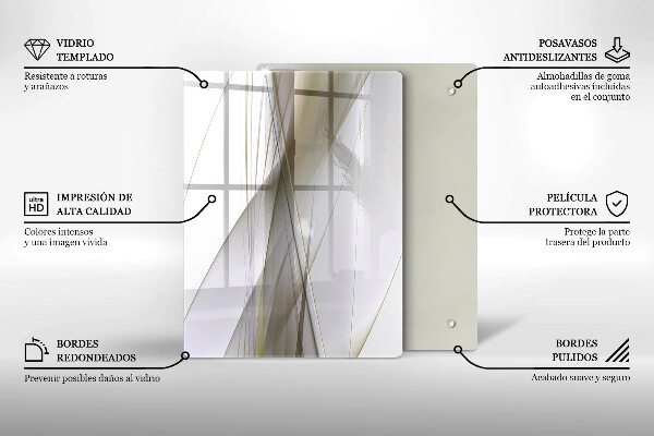 Tábua de corte com estampa de estrutura abstrata