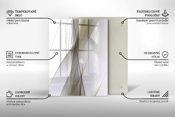 Tábua de corte com estampa de estrutura abstrata