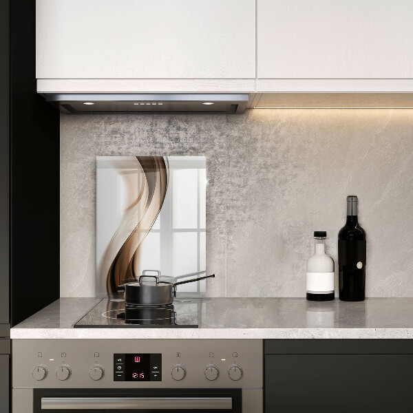 Tábua de vidro Linhas marrons abstratas