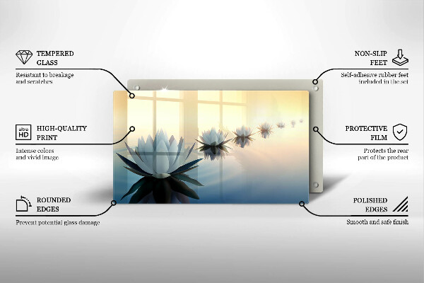 Tábua para corte Flores de nenúfar