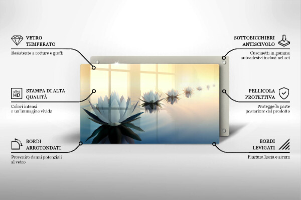 Tábua para corte Flores de nenúfar