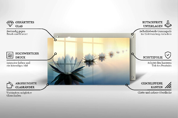 Tábua para corte Flores de nenúfar