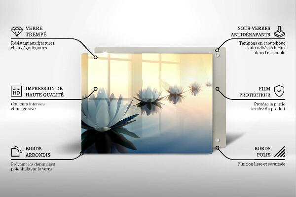 Tábua para corte Flores de nenúfar