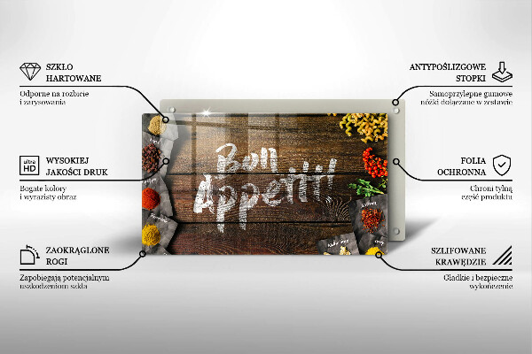 Tábua corte Placa de Bon Appetit nos painéis