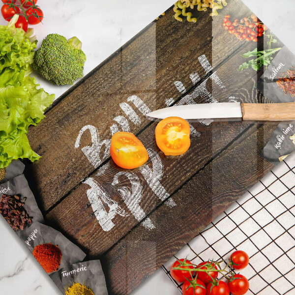 Tábua corte Placa de Bon Appetit nos painéis