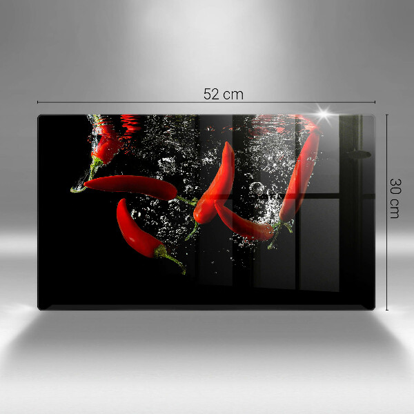 Tábua para corte Pimentas em água