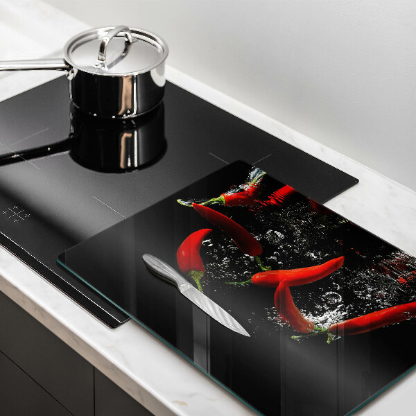 Tábua para corte Pimentas em água