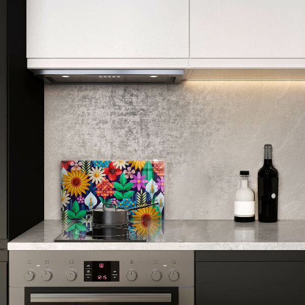 Tábua corte Ilustração de um prado de flores