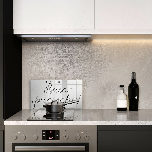 Tábua de corte A inscrição Buen provecho!