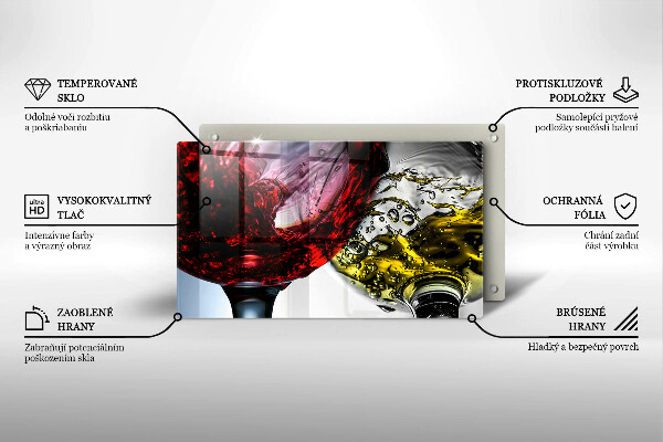 Tábua para cozinha Taças de vinho