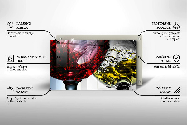 Tábua para cozinha Taças de vinho