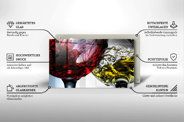 Tábua para cozinha Taças de vinho