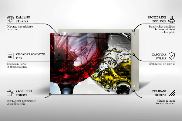 Tábua para cozinha Taças de vinho