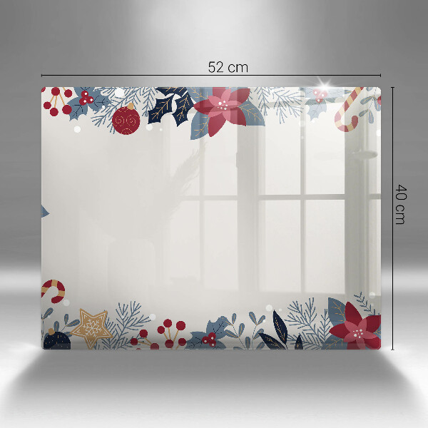 Tábua de vidro decorações de Natal