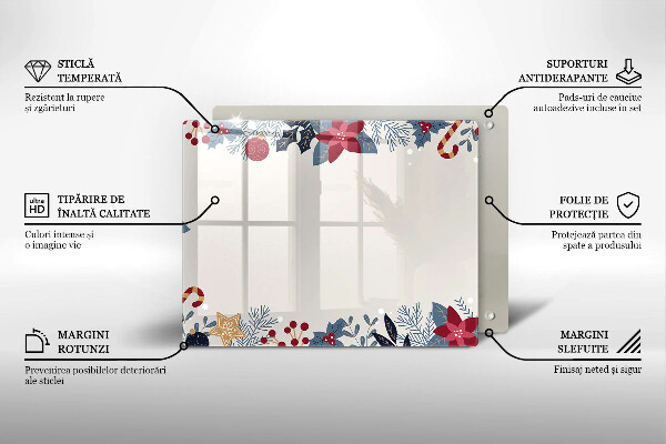 Tábua de vidro decorações de Natal