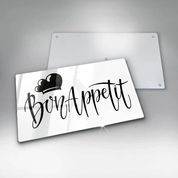 Tábua de cortar alimentos A inscrição Bon Appetit