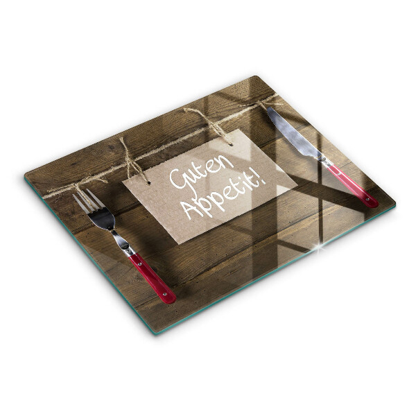 Tábua de cortar alimentos Placa Guten Apetit nos painéis