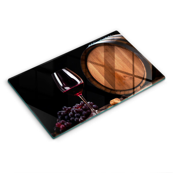 Tábua corte Um barril de vinho em um copo