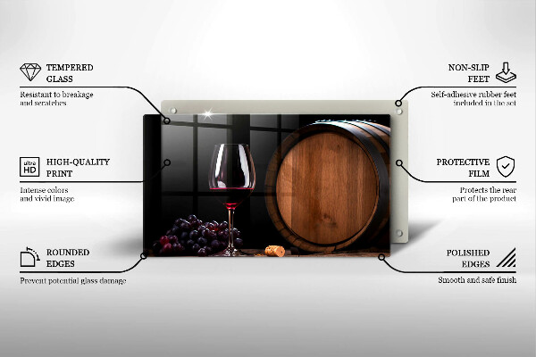 Tábua corte Um barril de vinho em um copo