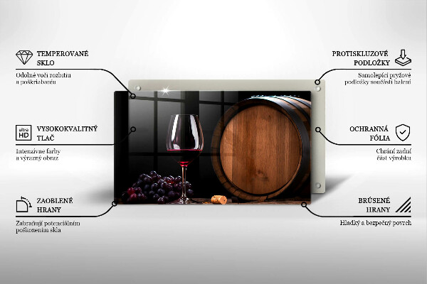 Tábua corte Um barril de vinho em um copo