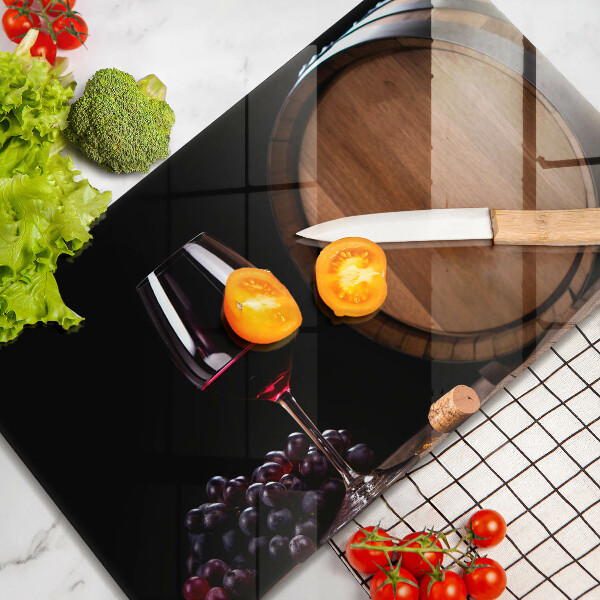 Tábua corte Um barril de vinho em um copo