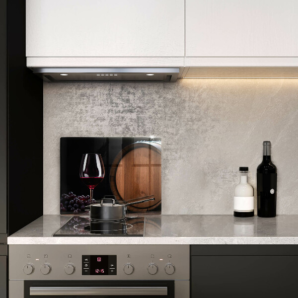 Tábua corte Um barril de vinho em um copo