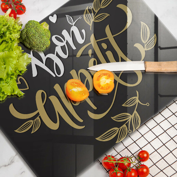 Tábua para corte A inscrição Bon Appetit