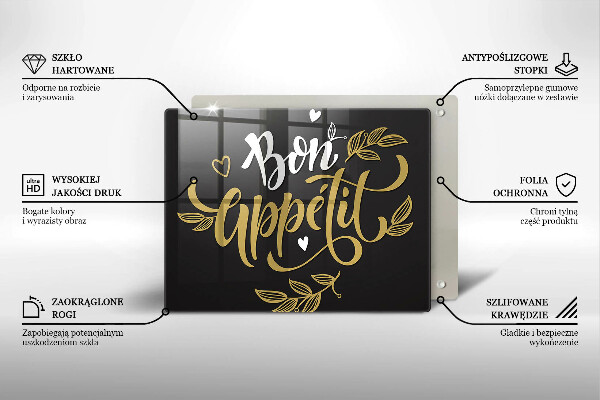 Tábua para corte A inscrição Bon Appetit