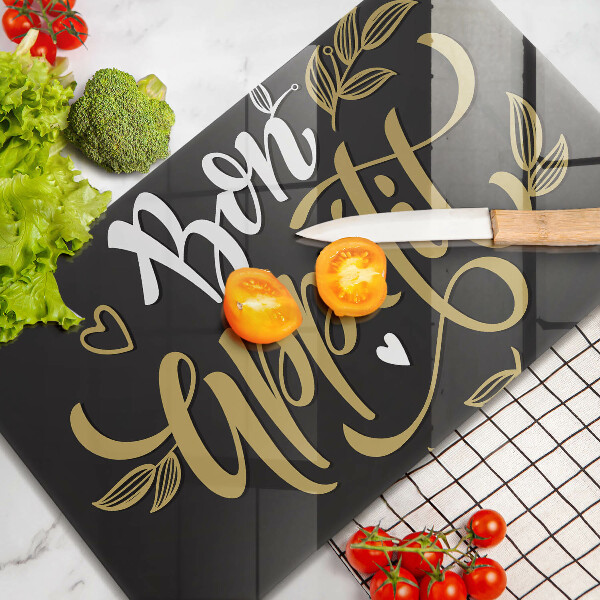 Tábua para corte A inscrição Bon Appetit