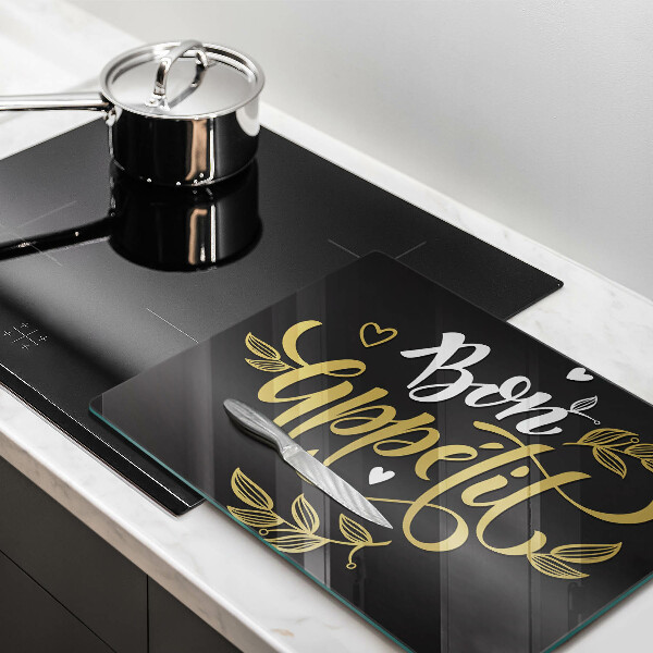 Tábua para corte A inscrição Bon Appetit