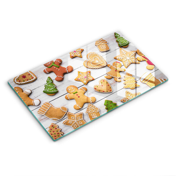 Tábua de vidro Biscoito de gengibre de Natal