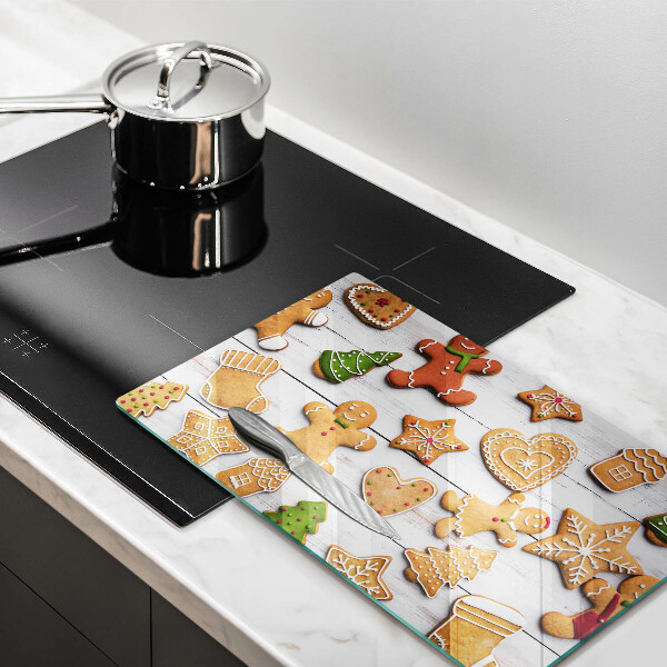 Tábua de vidro Biscoito de gengibre de Natal