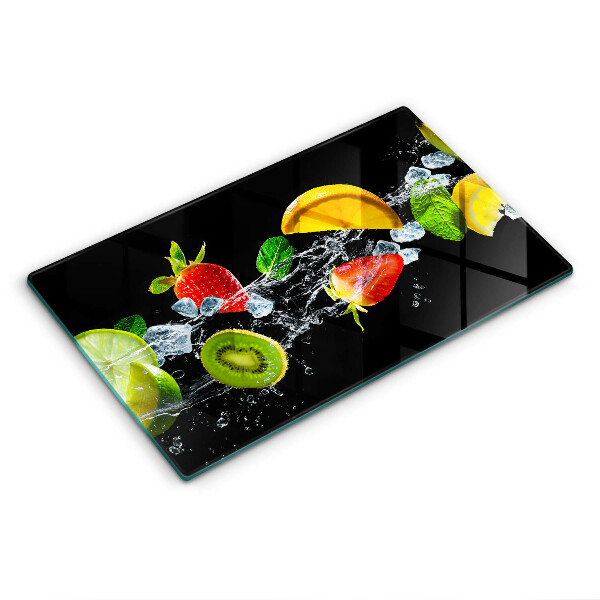 Tábua de cortar de vidro Fruta na água