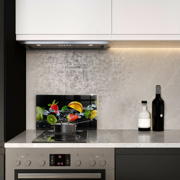 Tábua de cortar de vidro Fruta na água