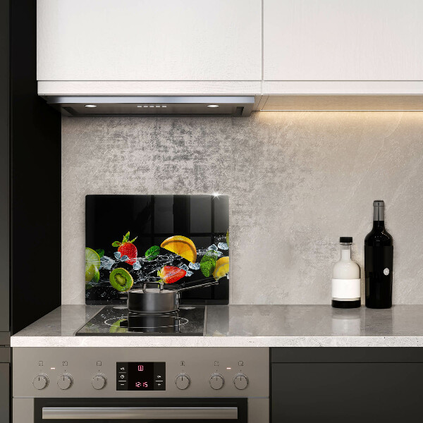 Tábua de cortar de vidro Fruta na água