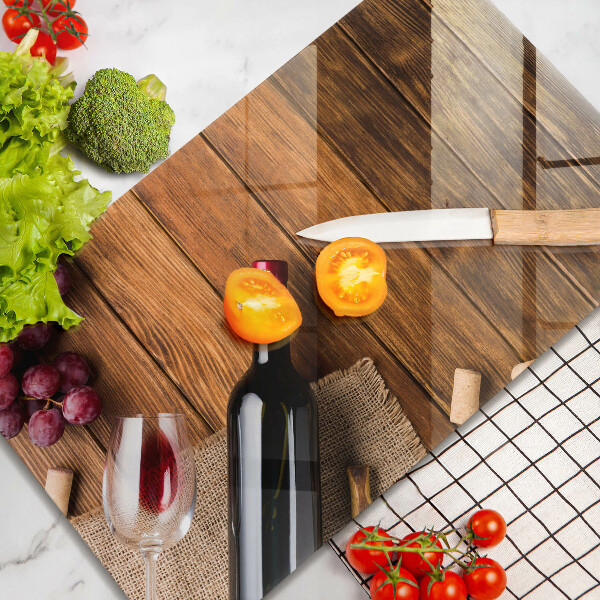 Tábua de corte Uma garrafa de vinho tinto