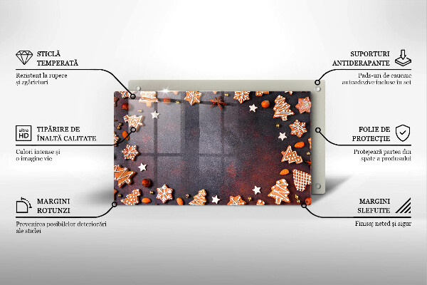 Tábua de cortar Biscoitos de gengibre de Natal