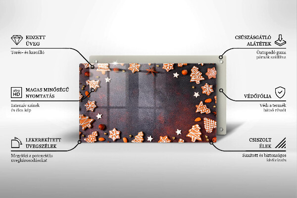 Tábua de cortar Biscoitos de gengibre de Natal