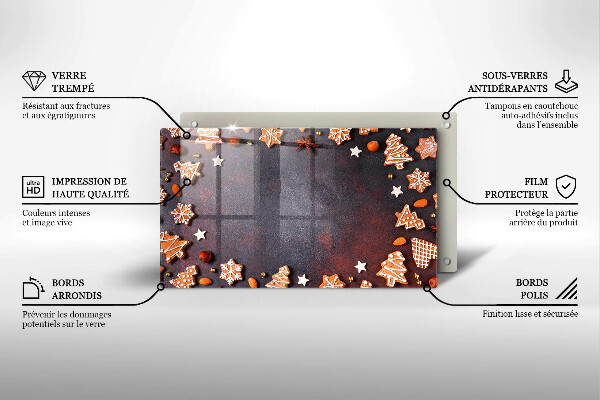 Tábua de cortar Biscoitos de gengibre de Natal