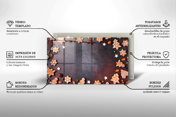 Tábua de cortar Biscoitos de gengibre de Natal