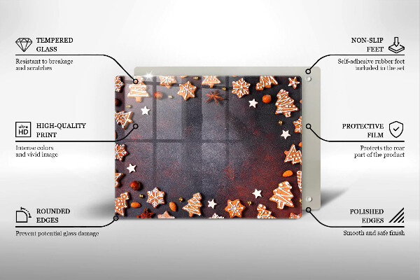 Tábua de cortar Biscoitos de gengibre de Natal