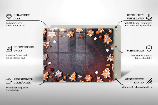 Tábua de cortar Biscoitos de gengibre de Natal