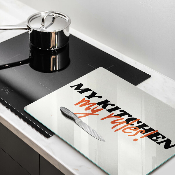 Tábua para cozinha A inscrição Minha cozinha minhas regras