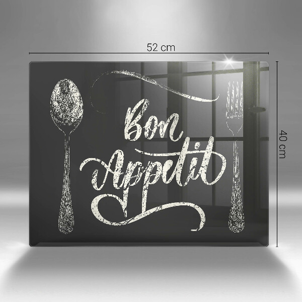 Tábua corte A inscrição Bon Appetit
