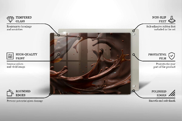 Tábua de corte Chocolate líquido