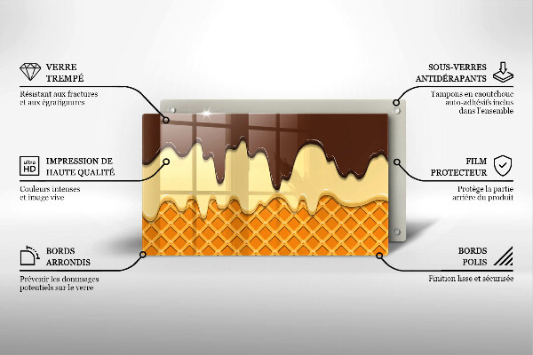 Tábua de corte Ilustração de casquinha de sorvete