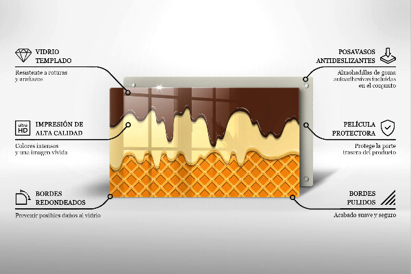 Tábua de corte Ilustração de casquinha de sorvete