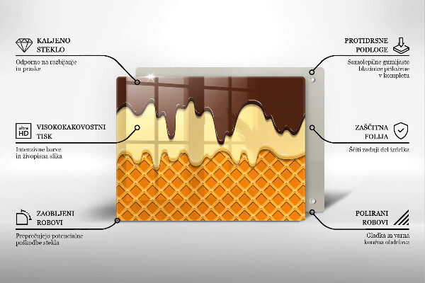 Tábua de corte Ilustração de casquinha de sorvete