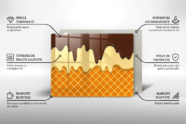 Tábua de corte Ilustração de casquinha de sorvete